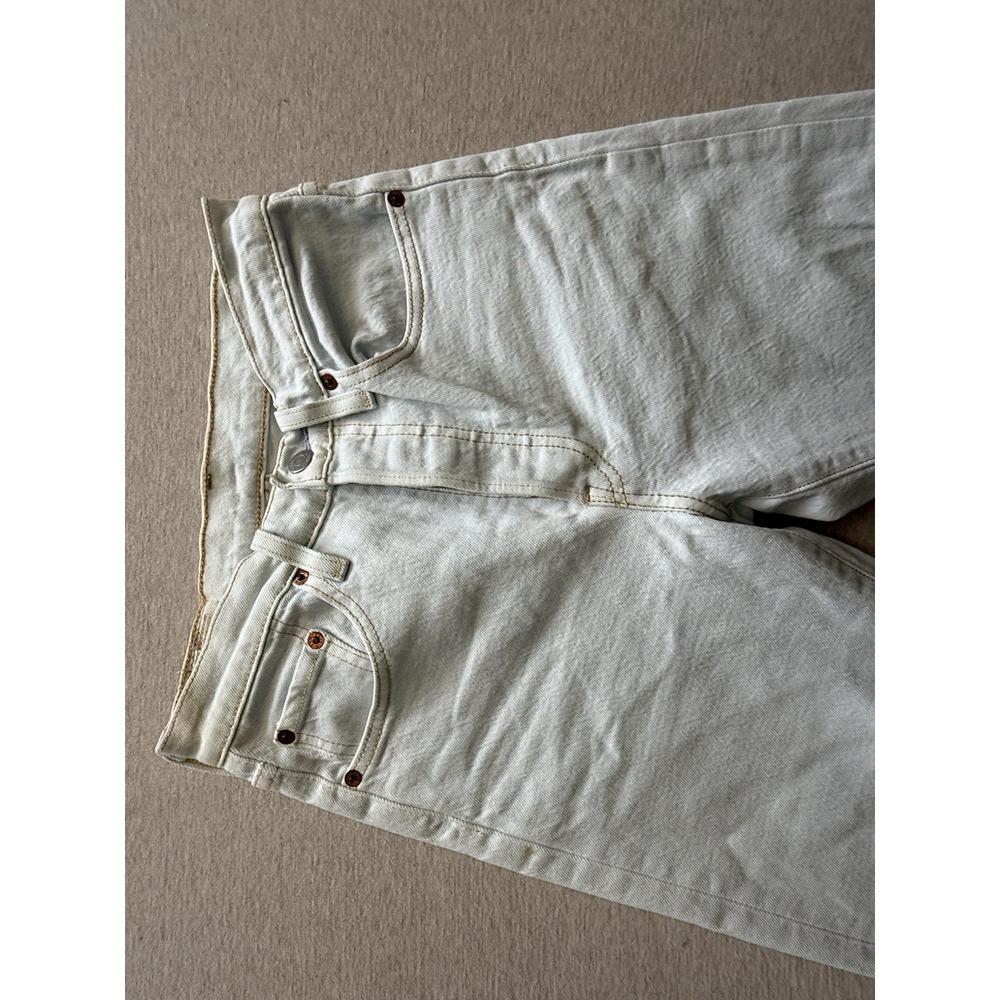 Levi's Woman's Light Wash Blue Jean 501 S Premium Denim Button Fly BIG E 24